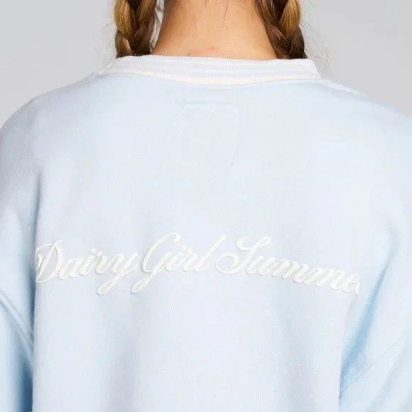 OG Dairy Girl Summer Light Blue Oversized Sweatshirt by Dairy Boy - Picture 1 of 10